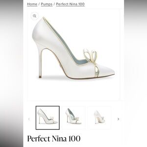 Sarah Flint Gold & White Nina 100 Heels